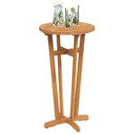 vidaXL Table de bar de jardin Ø60x105 cm Bois d'acacia solide