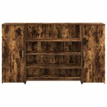 vidaXL Bureau de réception chêne fumé 180x50x103 5cm bois d'ingénierie