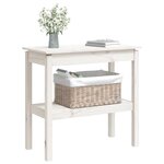 vidaXL Table console Blanc 80x40x75 cm Bois de pin solide