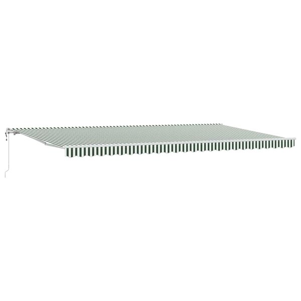 vidaXL Auvent Rétractable 600 × 300 cm Vert et blanc