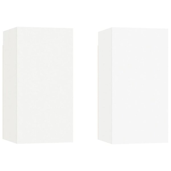vidaXL Meubles TV 2 Pièces Blanc 30 5x30x60 cm Bois d’ingénierie