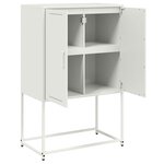 vidaXL Meuble TV blanc 68x39x60 5 cm acier
