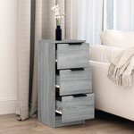 vidaXL Buffet Sonoma gris 30x30x70 cm Bois d'ingénierie