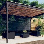 vidaXL Salon de jardin 11 Pièces avec coussins Résine tressée Noir