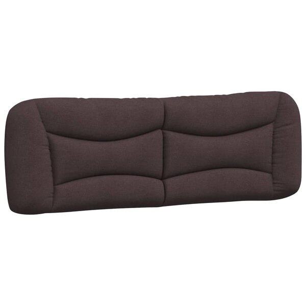 vidaXL Coussin de tête de lit marron foncé 160 cm tissu