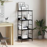 vidaXL Étagère Chêne noir 50 x 33 x 117.5 cm Bois d'ingénierie