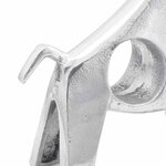 vidaXL Sculpture de taureau Argent 22 x 9.5 x 34 cm Aluminium
