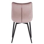Chaises de cuisine 2 pièces en velours rose 19_0000393