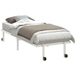 vidaXL Cadre de lit pliable sans matelas blanc 80x200 cm acier