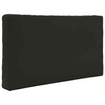 vidaXL Coussin de canapé d'extérieur 3 Pièces Noir Polyester