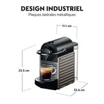 KRUPS YY4799FD Pixie Machine Expresso Nespresso, Machine a café 2 tailles de tasses, Capsule café, Espresso, Style Barista, Titane