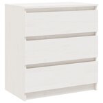 Vidaxl tables de chevet 2 pièces blanc 60x36x64 cm bois de pin massif