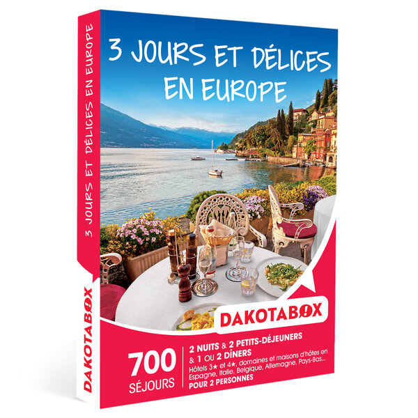 Dakotabox - coffret cadeau - 3 jours et délices en europe