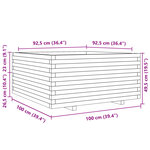 vidaXL Jardinière 100x100x49 5 cm bois de pin massif