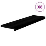 vidaXL Marches d'escalier 8 Pièces marron foncé 90x30x2 cm chêne massif