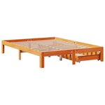vidaXL Cadre de lit avec tiroirs sans matelas cire marron 140x190 cm