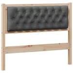 vidaXL Tête de lit marron et gris foncé 100 cm Bois massif en pin