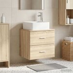 vidaXL Vanité de lavabo mural Chêne Sonoma 49 5 x 41 x 63 cm