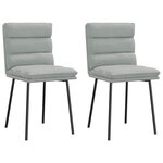 vidaXL Chaises à manger lot de 2 Gris clair Velours