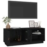 vidaXL Meuble TV Noir 105x34x40 cm Bois de pin massif
