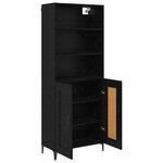vidaXL Haut Armoire 2 Pièces Chêne noir Bois d'ingénierie