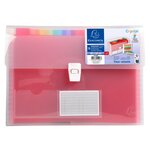 Trieur Valisette Polypropylène 13 Compartiments Crystal - 33x25cm - Cristal - X 5 - Exacompta