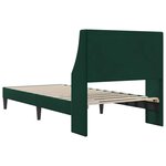 vidaXL Cadre de lit avec tête de lit Vert foncé 100 x 200 cm Velours