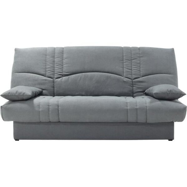 Clic clac 3 places THELMA - Tissu Soro gris moyen - Couchage 125 x 190 cm - 190 x 92 x 96 cm