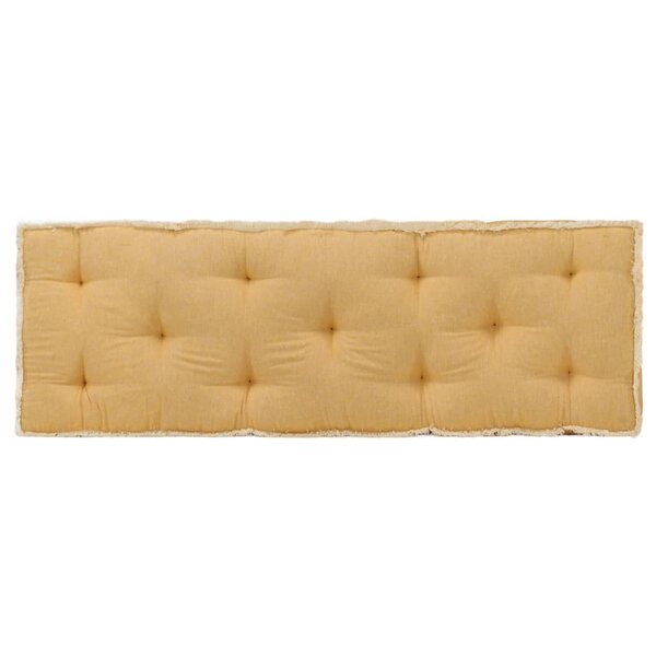 vidaXL Coussin de canapé palette Jaune 120x40x7 cm