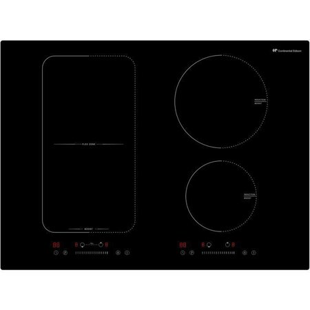 Plaque de cuisson à induction CONTINENTAL EDISON 4 foyers zone modulable Largeur L70 x P52 cm CETI4Z70FLEX