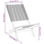 vidaXL Chaises de jardin lot de 2 noir bois d'acacia et polypropylène
