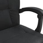 vidaXL Fauteuil inclinable de bureau Noir Similicuir