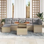 vidaXL Ensemble de canapé de jardin 8 Pièces beige et gris clair