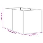 vidaXL Jardinière blanc 40x80x40 cm acier laminé à froid
