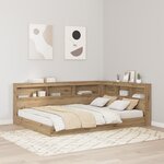 vidaXL Tête de lit de rangement avec étagère chêne artisanal 150 cm