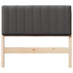 vidaXL Tête de lit capitonnée Brun et gris foncé 100 cm Pin massif