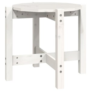 vidaXL Table basse Blanc Ø 52 5x45 cm Bois massif de pin