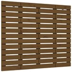 vidaXL Tête de lit murale Marron miel 96x3x91 5 cm Bois massif de pin