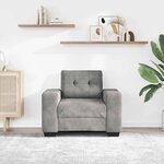 vidaXL Fauteuil Gris clair 100x78x80 cm Velours