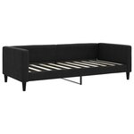 vidaXL Lit de jour avec lit gigogne noir 90x190 cm tissu