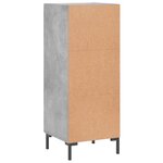 vidaXL Buffet Gris béton 34 5x34x90 cm Bois d'ingénierie