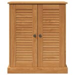 vidaXL Cabinet de salle de bain Autre VIGO Marron Bois massif en pin