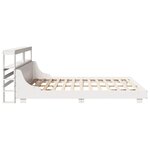 vidaXL Cadre de lit sans matelas blanc 200x200 cm bois massif de pin