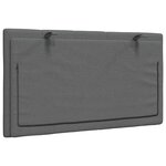 vidaXL Coussin de tête de lit gris foncé 90 cm tissu
