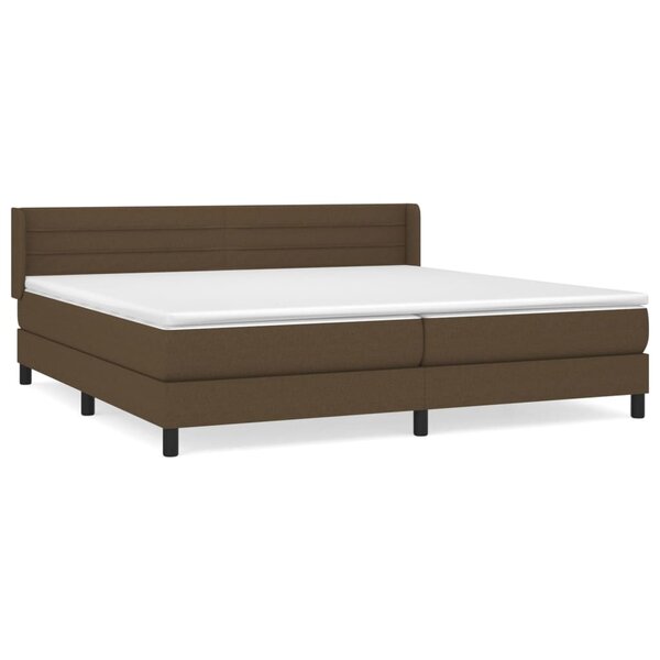 vidaXL Sommier à lattes de lit avec matelas Marron foncé 200x200 cm