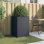 vidaXL Jardinière anthracite 52x48x75 cm acier