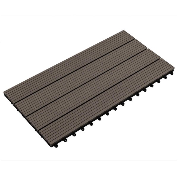vidaXL Carreau de terrasse 6 Pièces Marron foncé 60 x 30 cm WPC