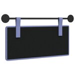 vidaXL Tête de lit suspendue Bleu denim tissu