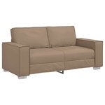 vidaXL Canapé Loveseat 180 cm avec coussin Cappuccino Faux cuir