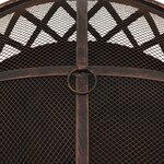 vidaXL Foyer rustique avec tisonnier 76 cm XXL Acier